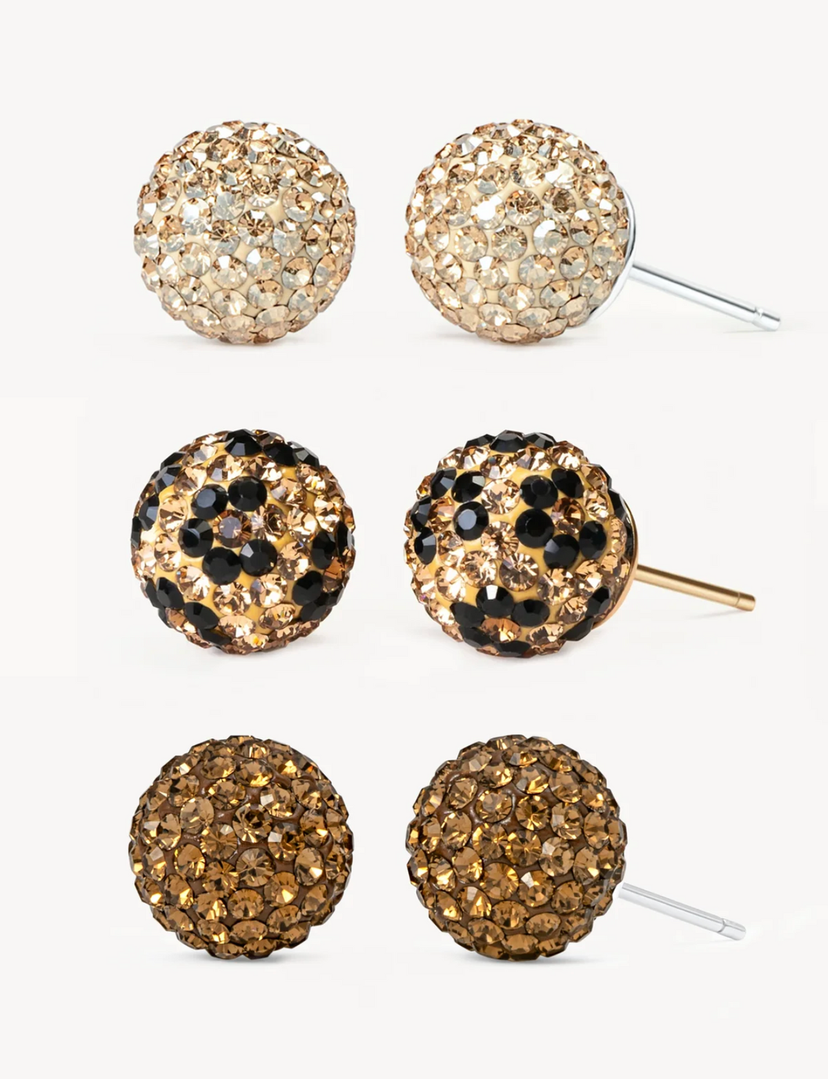 Triple Shot Trio Sparkle Earrings