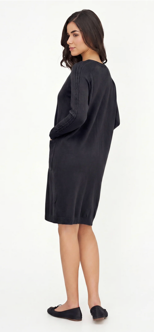 Claudia Knit Sweater Dress ~ Black
