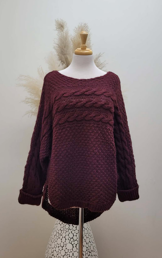 Cable Knit Sweater ~ 2 Colours