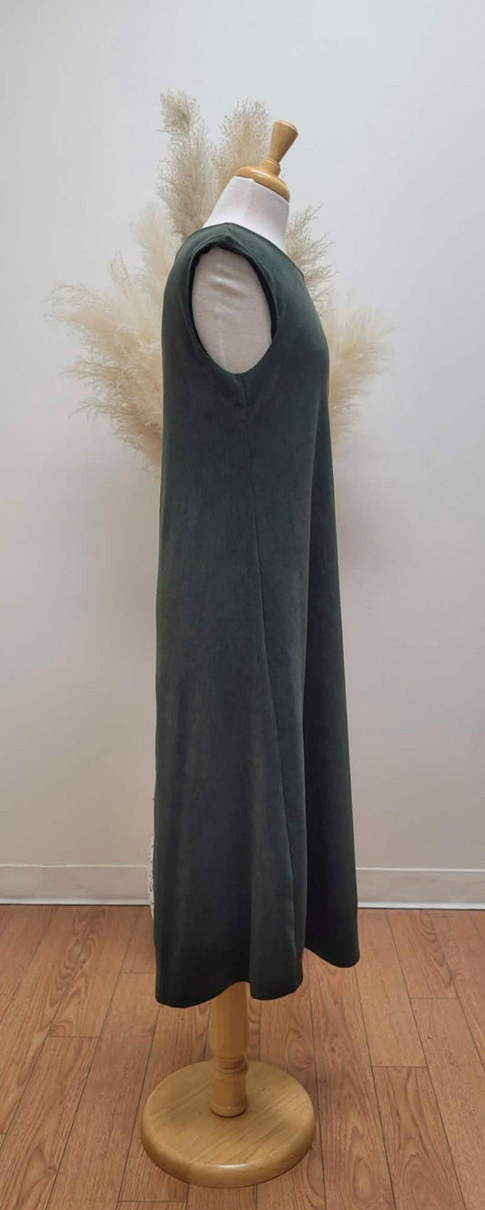 Becky Cap Sleeve Dress ~ Olive