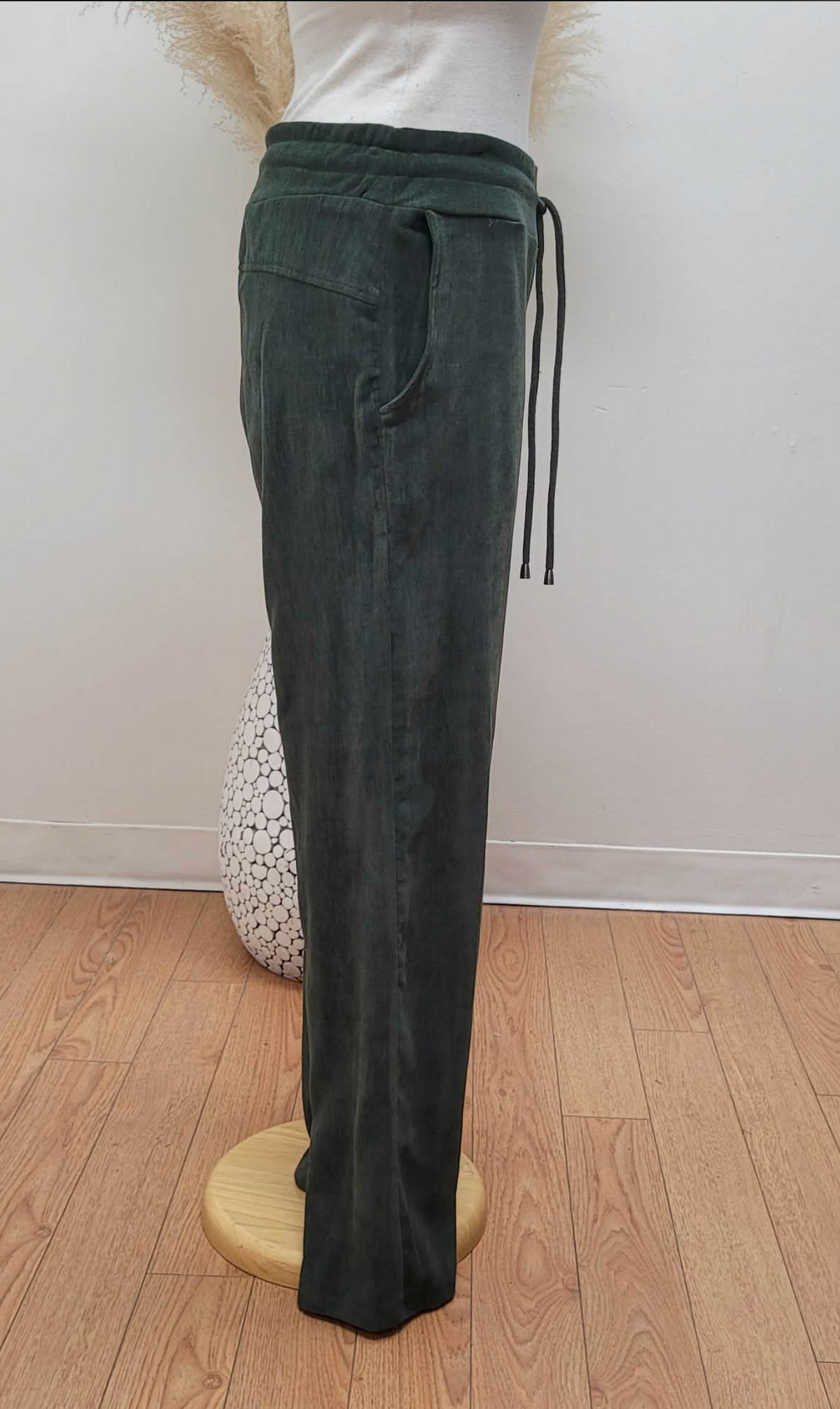 Becky Drawstring Pant ~ Olive