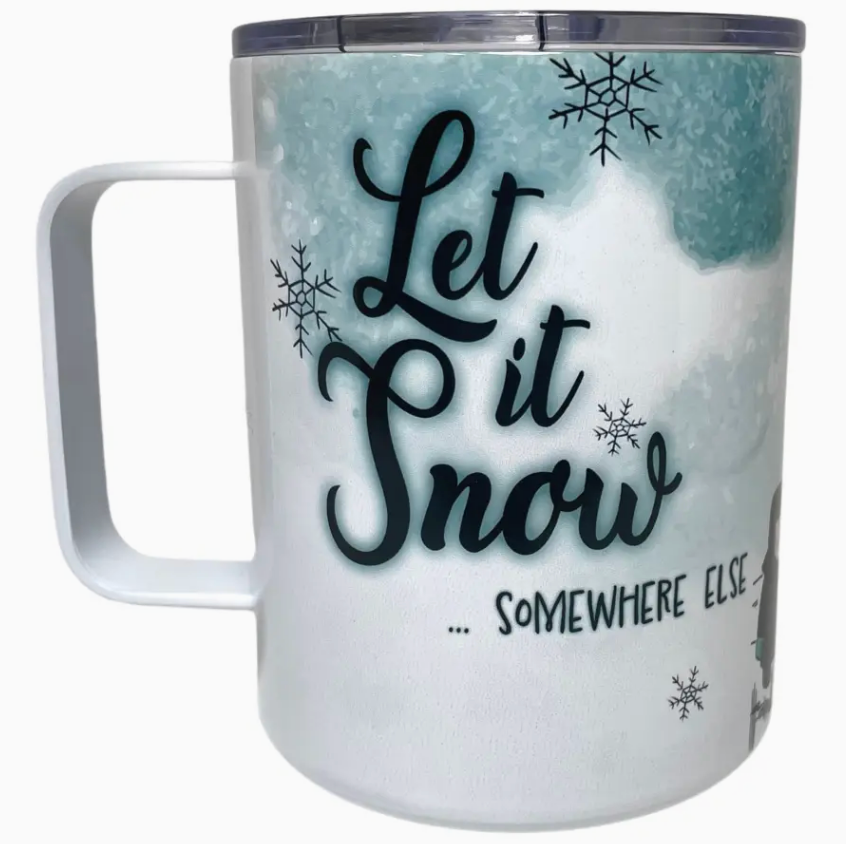 12oz Stainless Camp Mug ~ Let It Snow/Snoopy