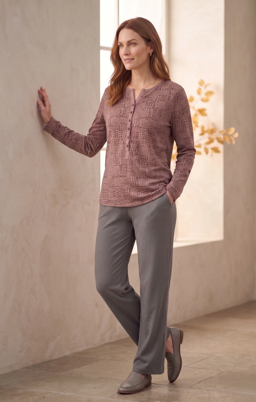 Roll Tab Dotted LS Henley