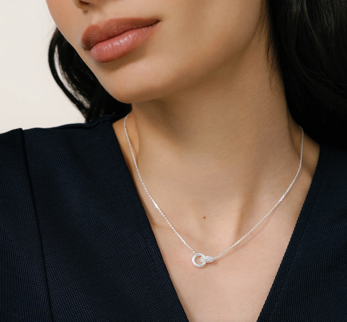 Interlock Sparkle Necklace ~ 2 Colours