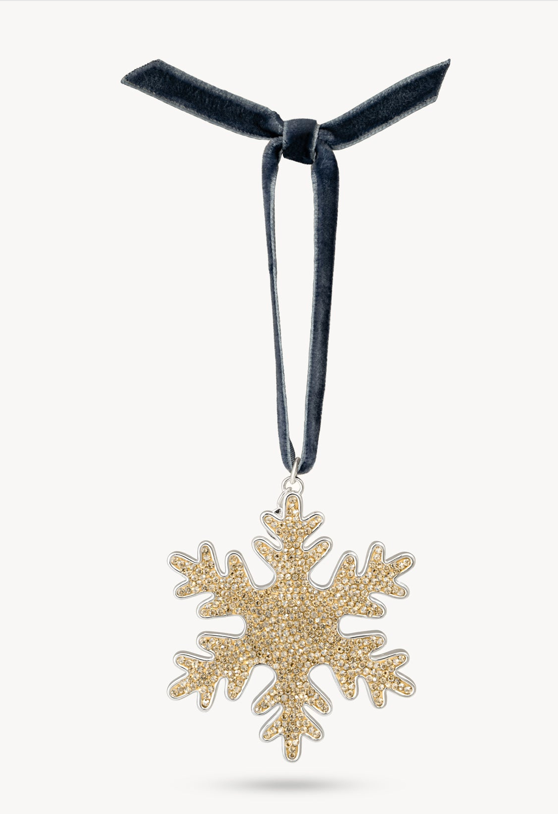 Reversible Snowflake Ornament ~ Soft Gold/White