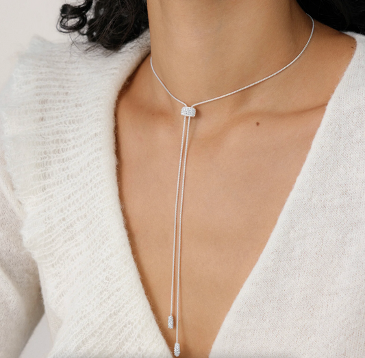 Sparkle Bolo Tie Necklace ~ 2 Colours