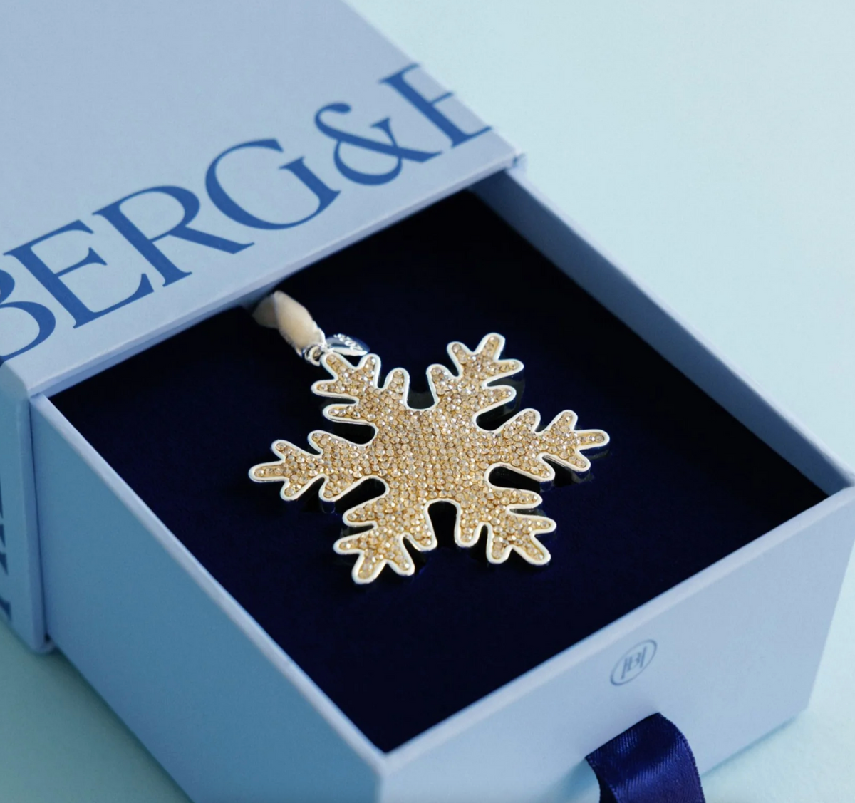 Reversible Snowflake Ornament ~ Soft Gold/White