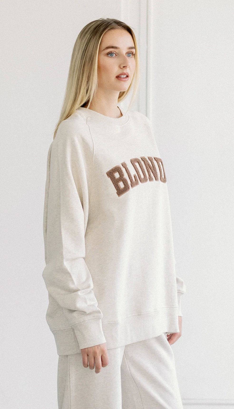 "Blonde" Not Your Boyfriend's Crew ~ Oatmeal