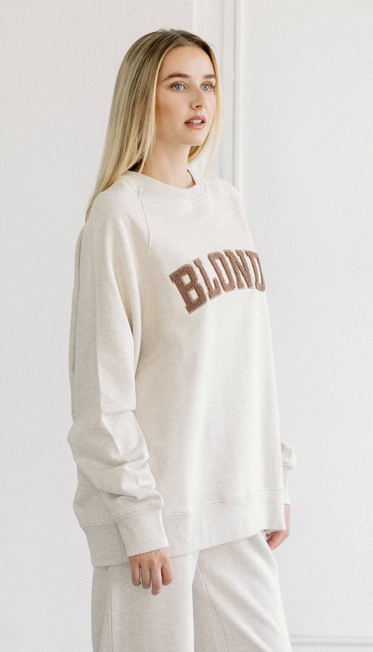 "Blonde" Not Your Boyfriend's Crew ~ Oatmeal