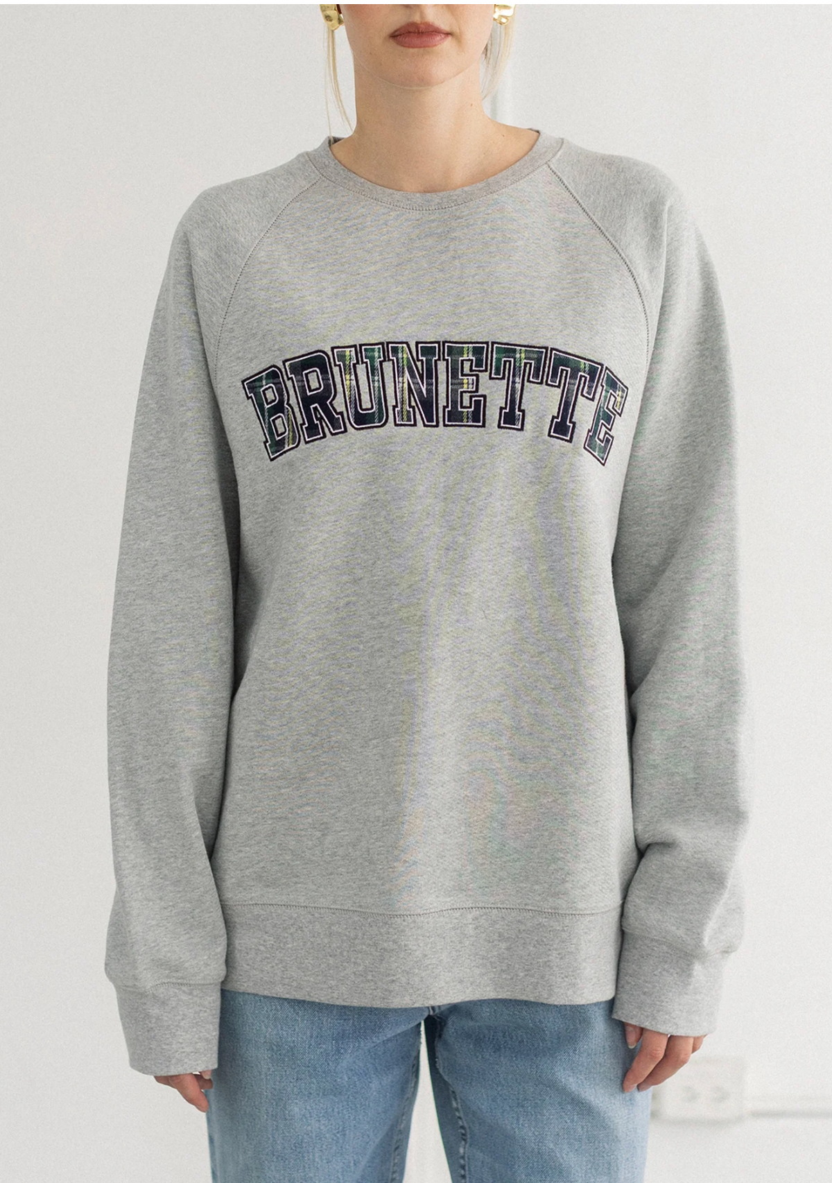 "Brunette" Not Your Boyfriend's Crew ~ Grey Melange