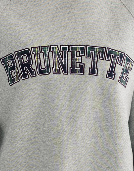 "Brunette" Not Your Boyfriend's Crew ~ Grey Melange