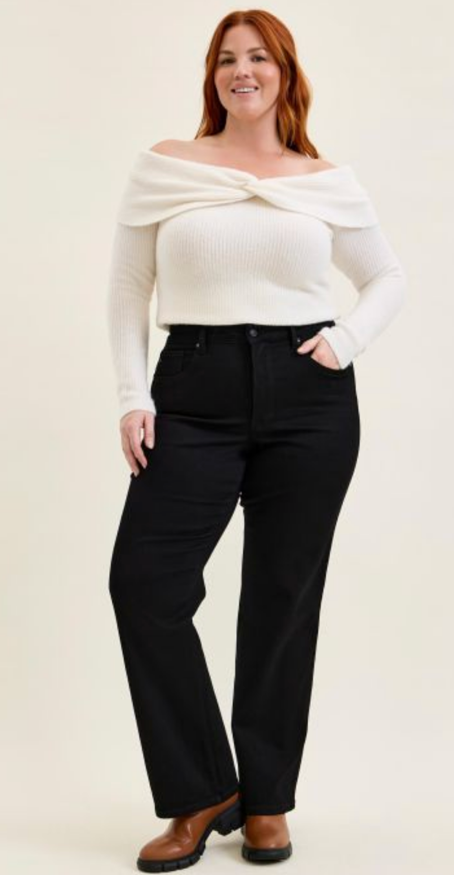 Kimberly TC Classic Straight Leg ~ Black {Reg & Curve}