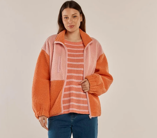 Jayne Fleece ~ Pink/Orange