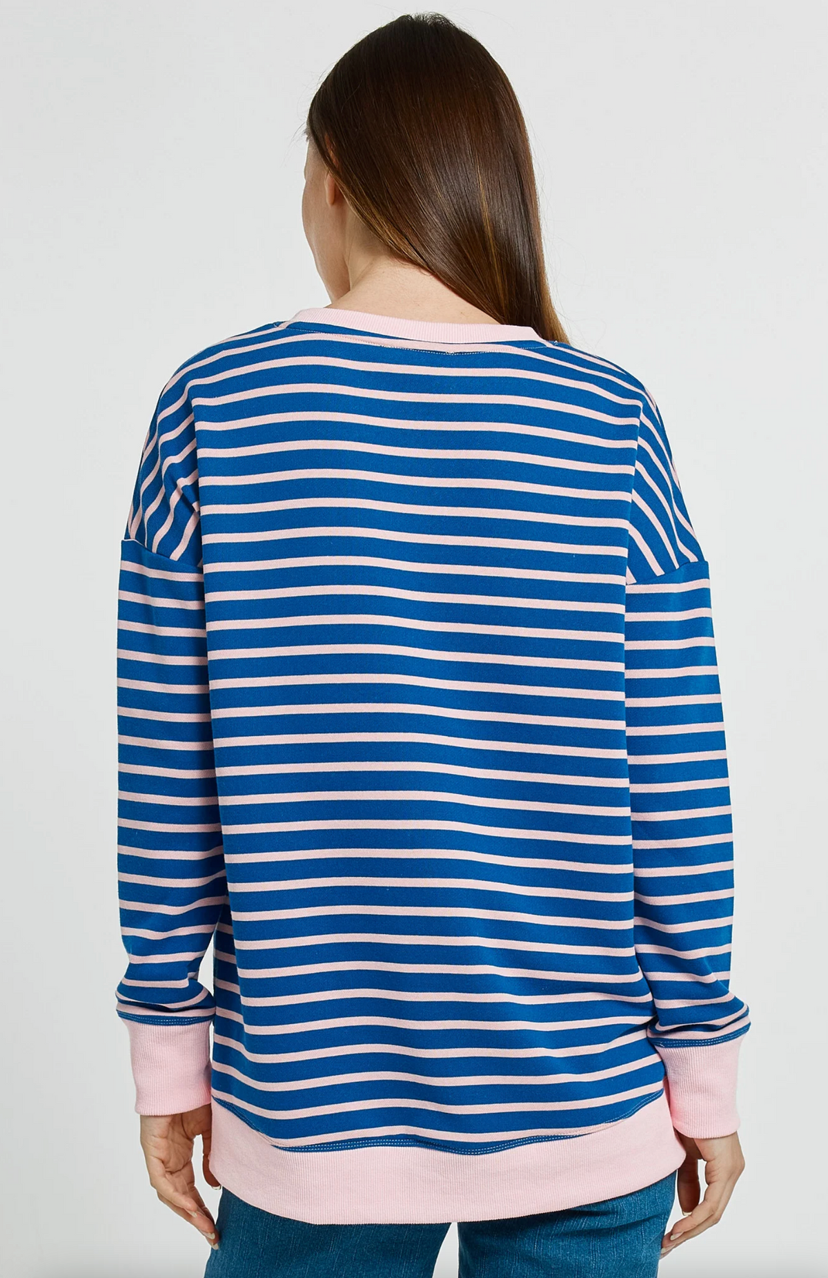 Tide Sweatshirt ~ Blue/Pink Stripe
