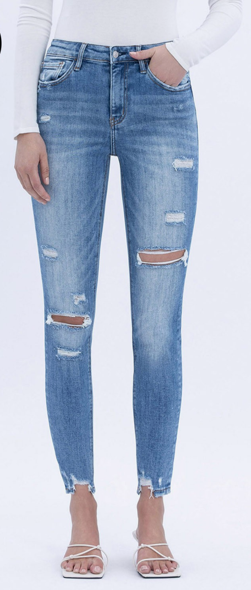Colleen Distressed Skinny {Reg & Curve}