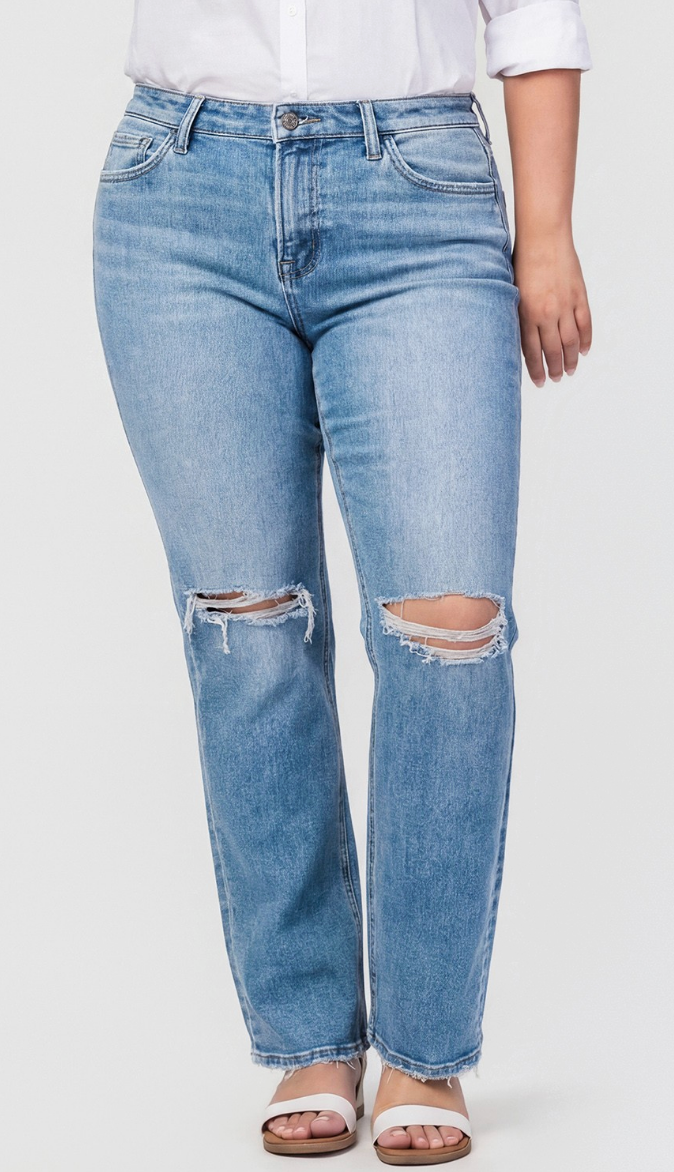 Vera Distressed Slim Wide {Reg & Curve}