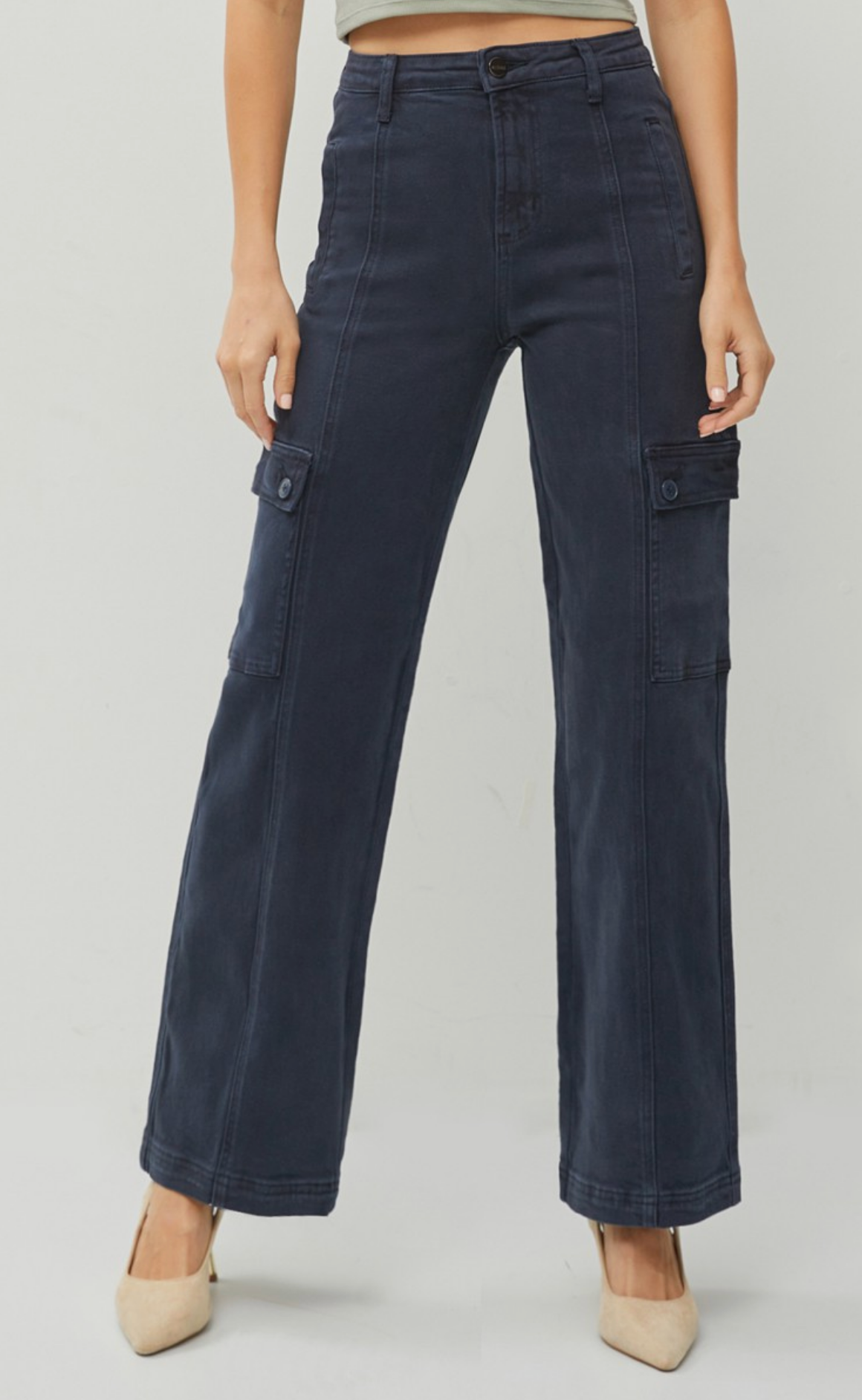 Blueberry Wide Leg Cargo {Reg}