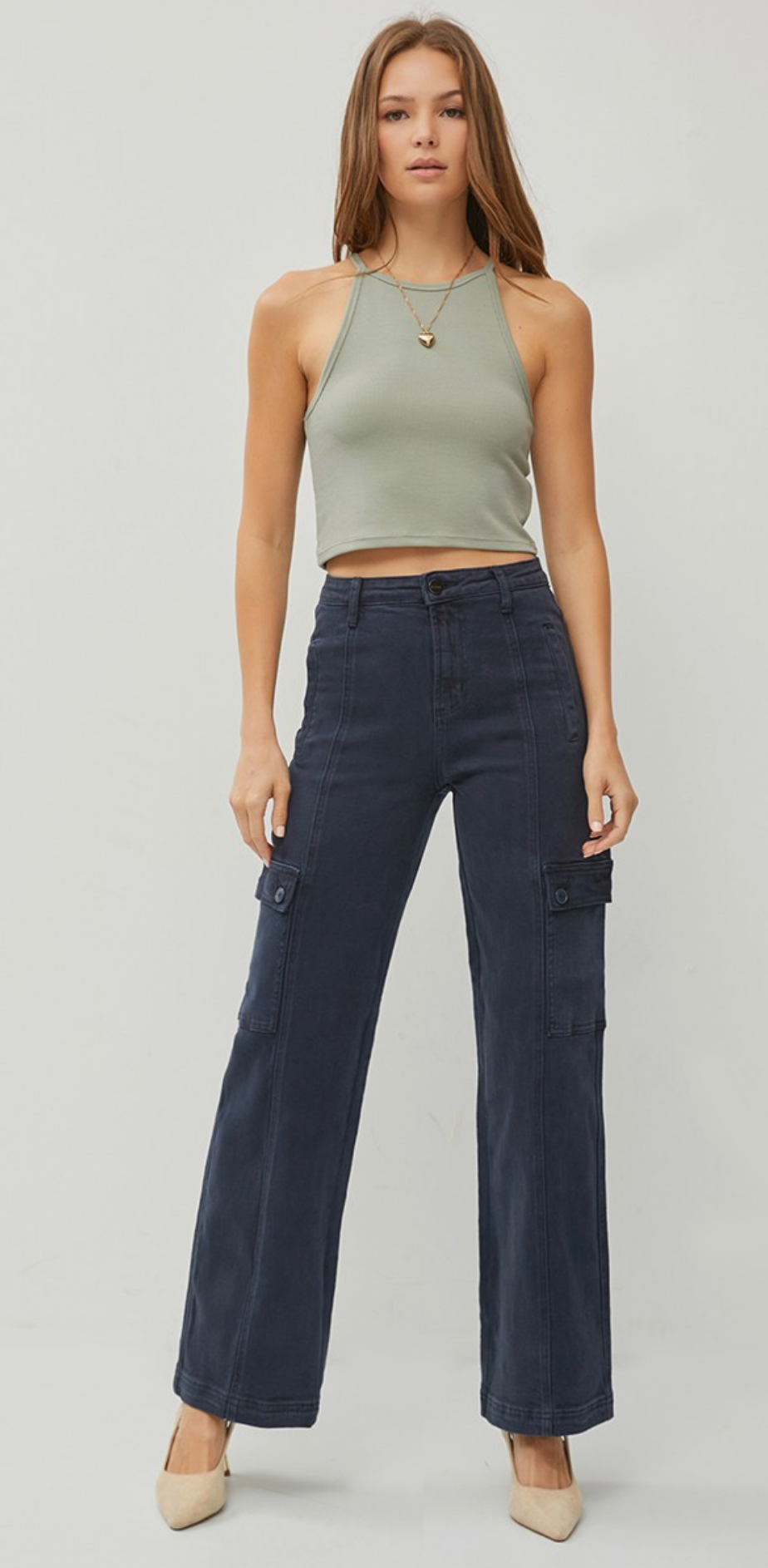Blueberry Wide Leg Cargo {Reg}