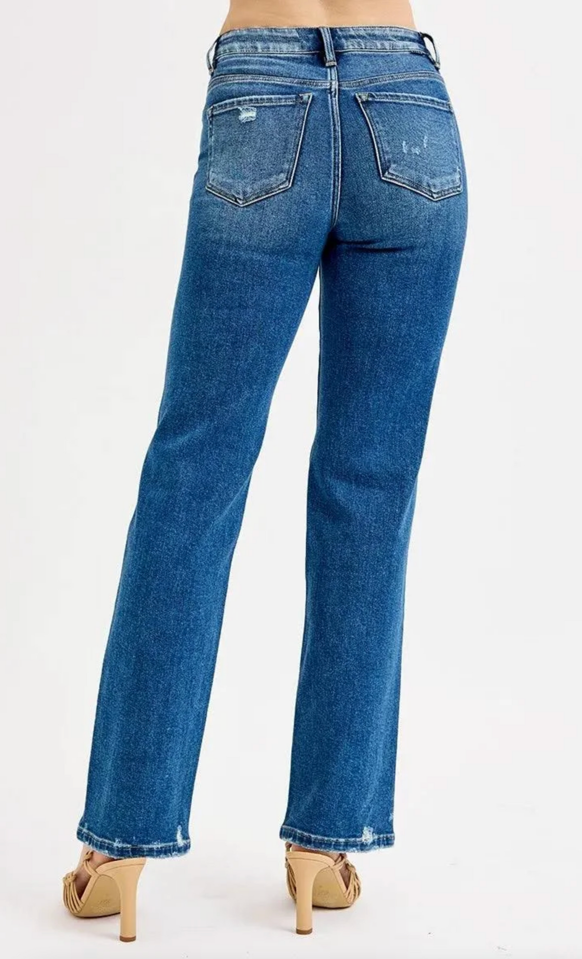 Nina TC Distressed Straight Leg {Reg & Curve}