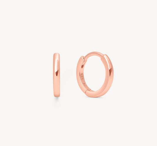 Rose Gold Hoop Earrings - Mini