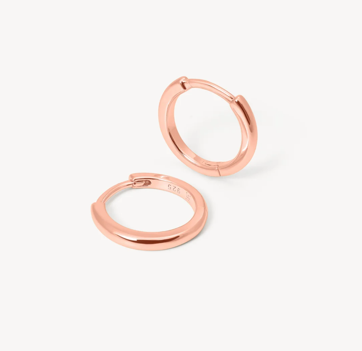 Rose Gold Hoop Earrings - Mini