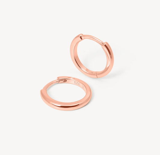 Rose Gold Hoop Earrings - Mini