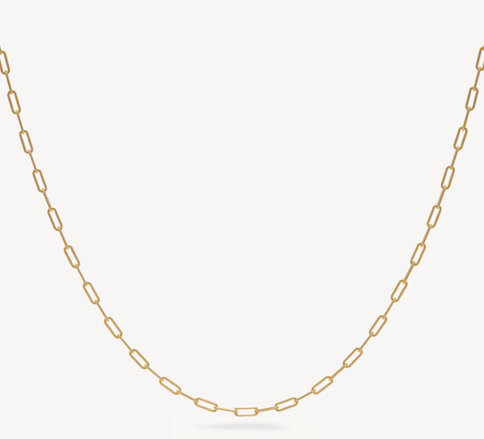 Power Play Charm & Essential Clip Chain Necklace ~ Gold ~ Hillberg & Berk