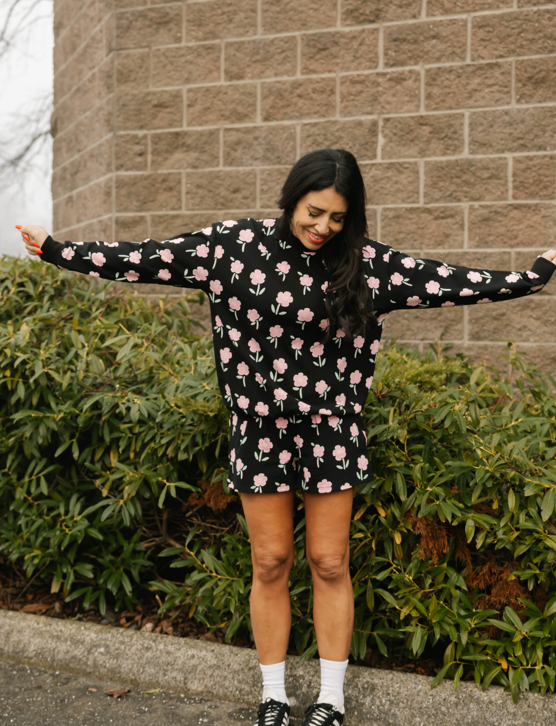 Fresh Floral Hangout Short ~ Black Floral