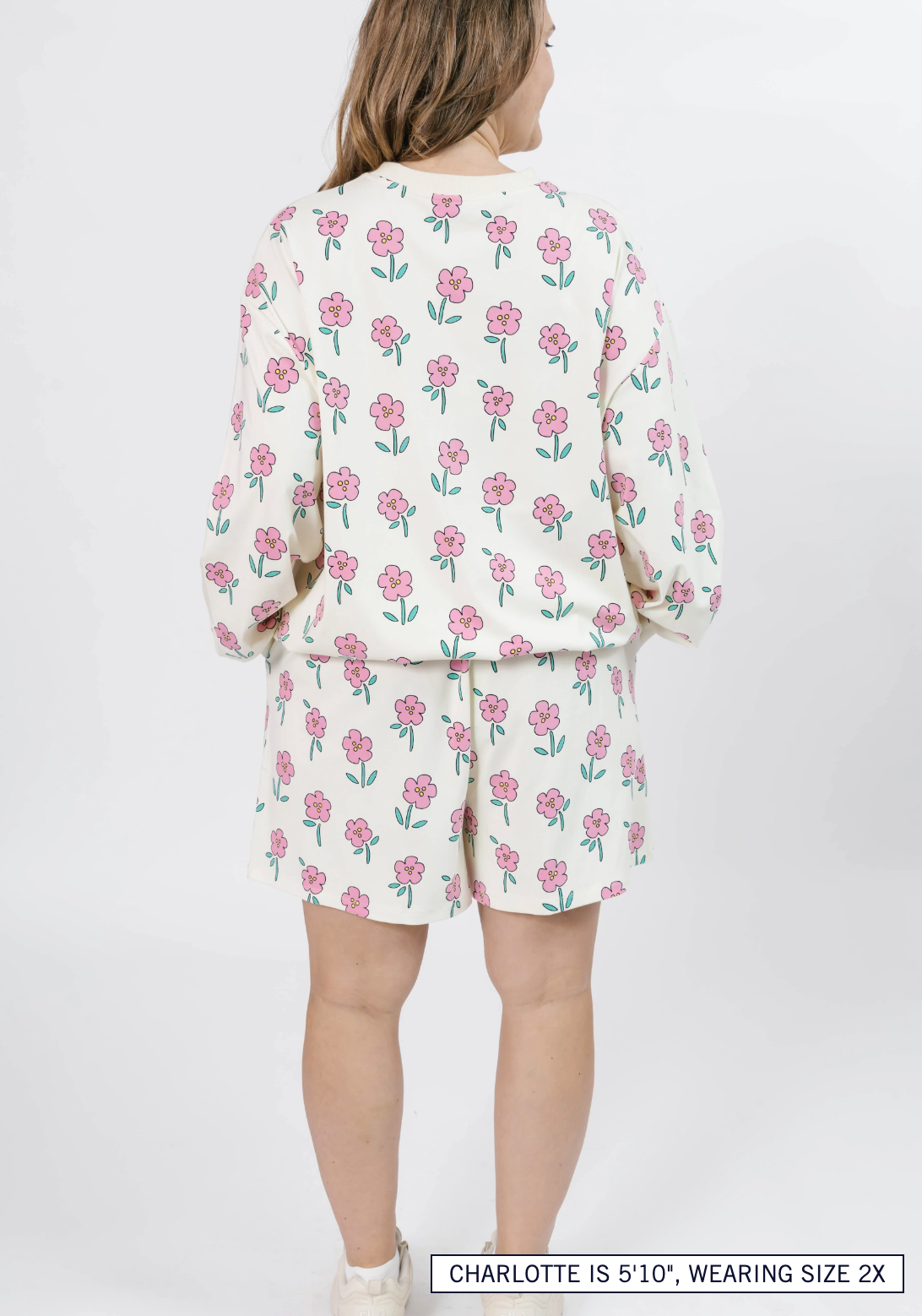 Fresh Floral Hangout Crew ~ Pink Floral