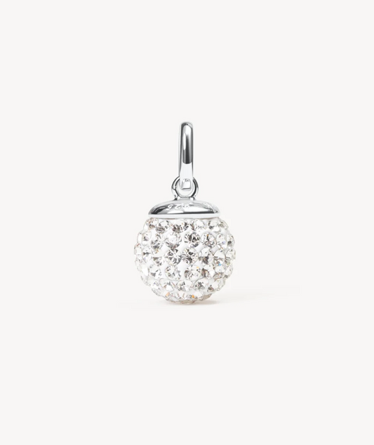 Medium Sparkle Ball Charm ~ White