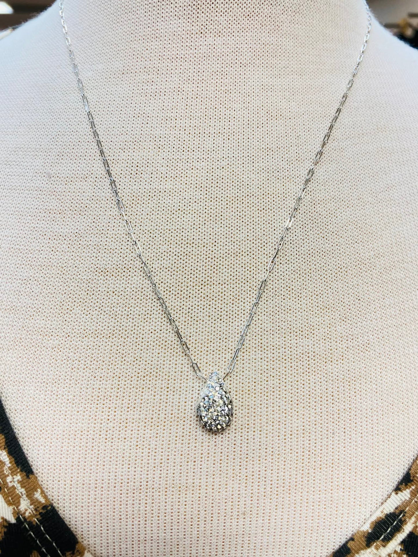 Glitz Sparkle Mini Drop Necklace - Hillberg & Berk™