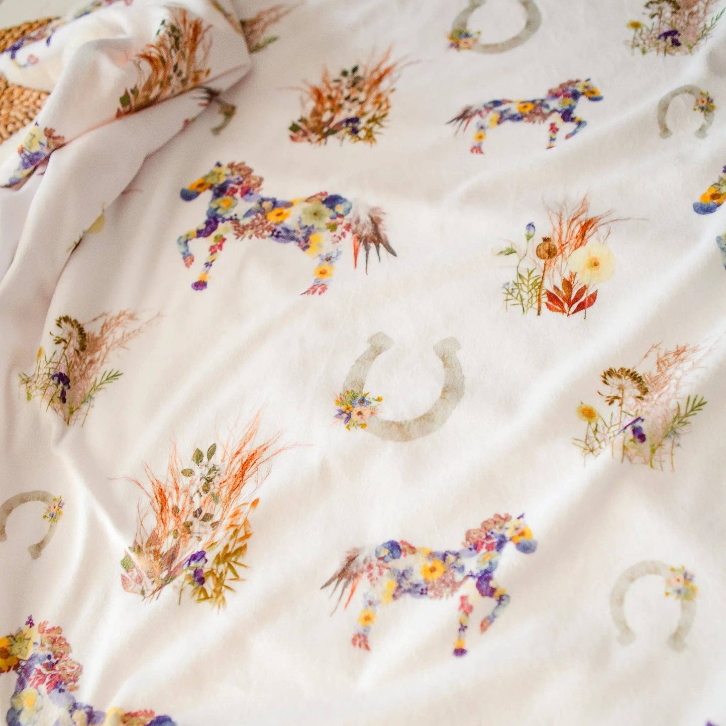 Wild Horses Throw Blanket