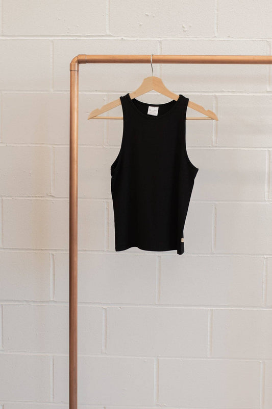 Ladies High Neck Tank: Black