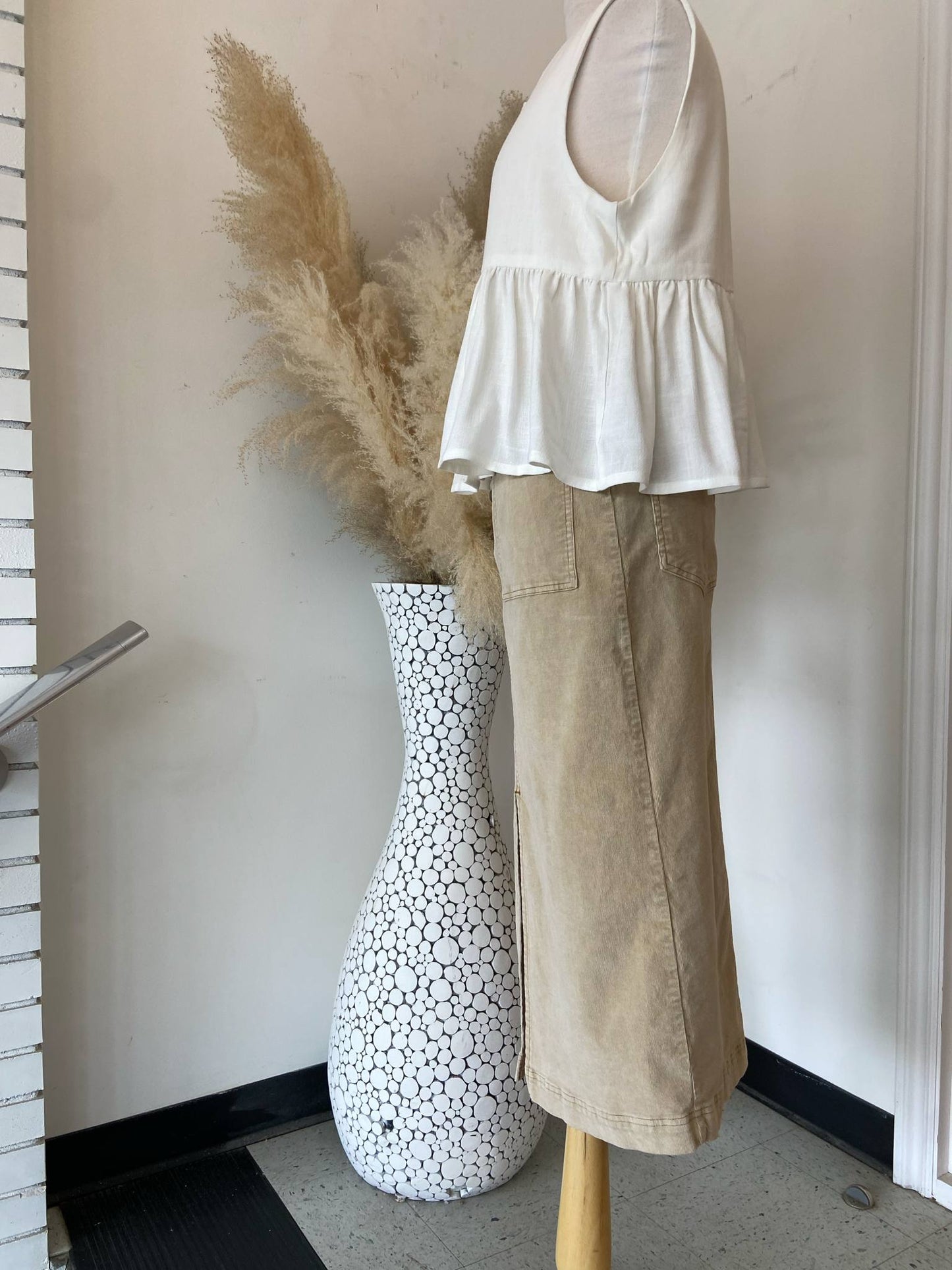 Rider Mini Cord Skirt ~ Tan