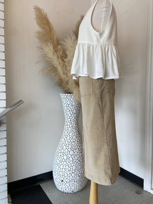 Rider Mini Cord Skirt ~ Tan