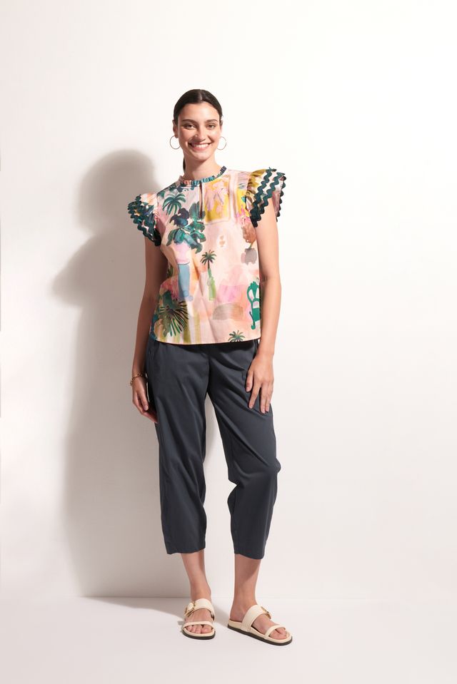 Ruffle Sleeve Top