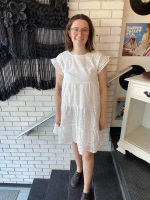 Open image in slideshow, Emery Eyelet Dress ~ Size XS
