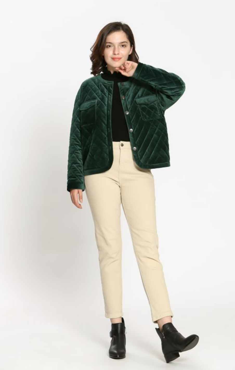 Velvet Quilted Bomber { 2 Colors }