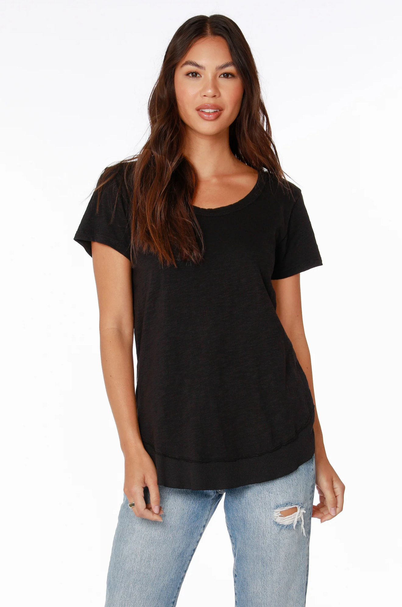 Reni Curve Hem Tee ~ Size XS